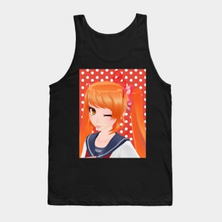 Winking Osana-Chan Art model by nyehnyehnyehmeow Tank Top